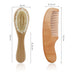 Baby Wool Brush Set Scrubbing Brush Shower Comb - Minihomy