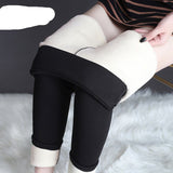 Warm Thick High Stretch Lamb Cashmere Leggings - Skinny Fitness Woman Pants