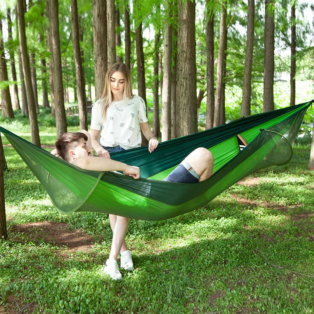 Fully Automatic Quick Opening Hammock With Mosquito Net - Minihomy