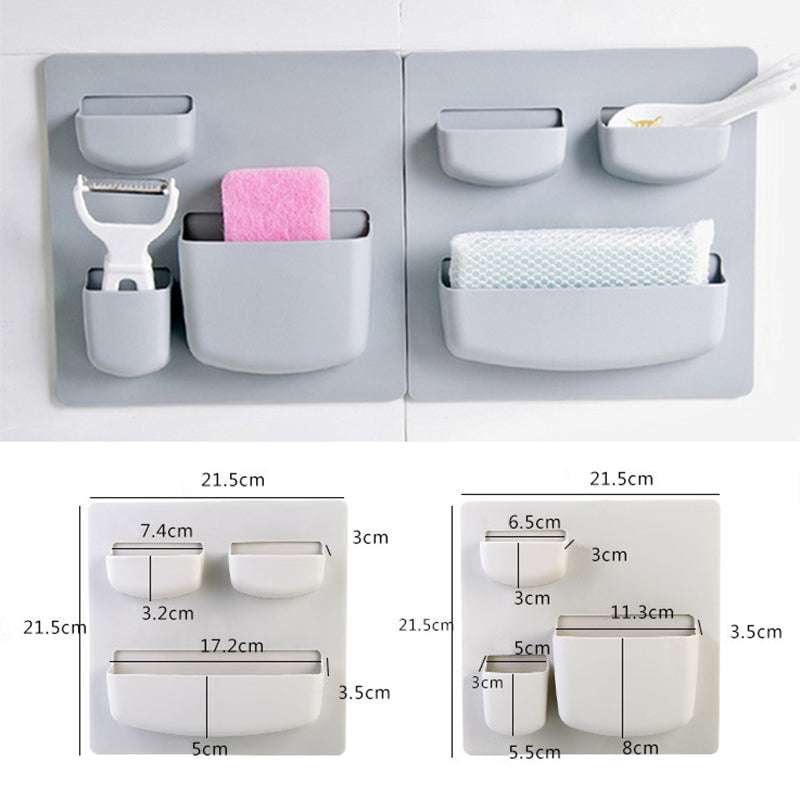 Multi-Function Punch-free Wall Hanging Storage Rack Kitchen Tools - Minihomy