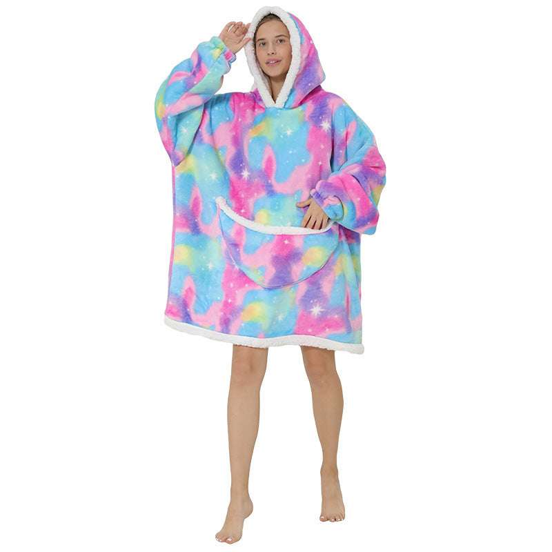 Lazy Sleeping Blanket Love Children's Cold-proof Warm Clothes Hooded - Minihomy