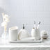 Simple White Porcelain Bathroom Five-piece Hotel Bathroom Toiletries Mouthwash Cup Bath Bottle