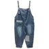 Casual Literary Women's Plus Size Denim Overalls - Minihomy