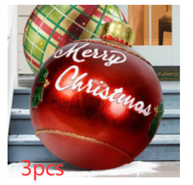 Christmas Ornament Ball Outdoor Inflatable Decorated Ball - Minihomy