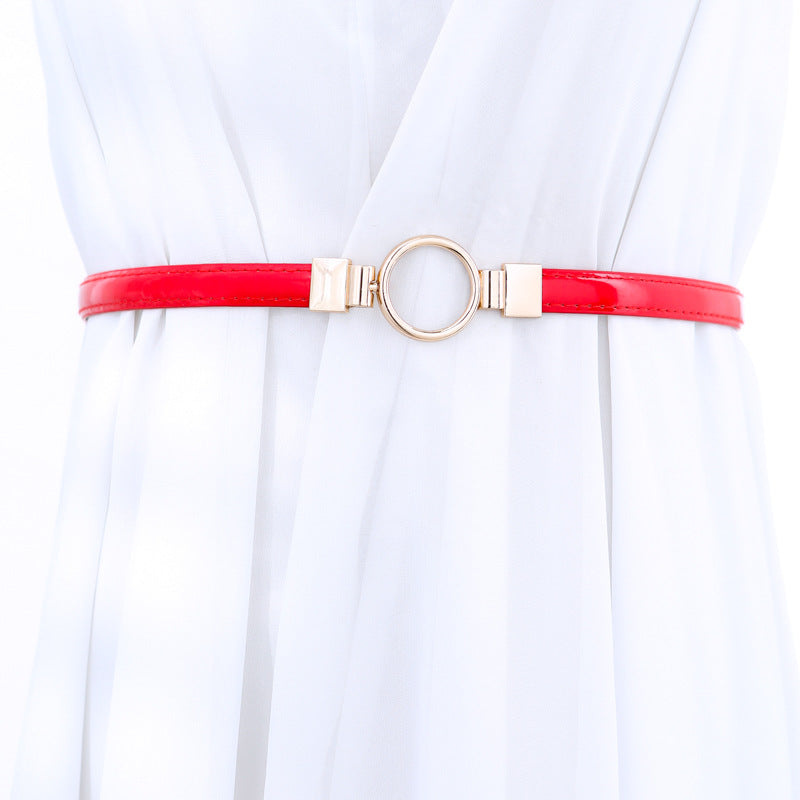 Adjustable Pair Buckle Dress Small Belt - Minihomy