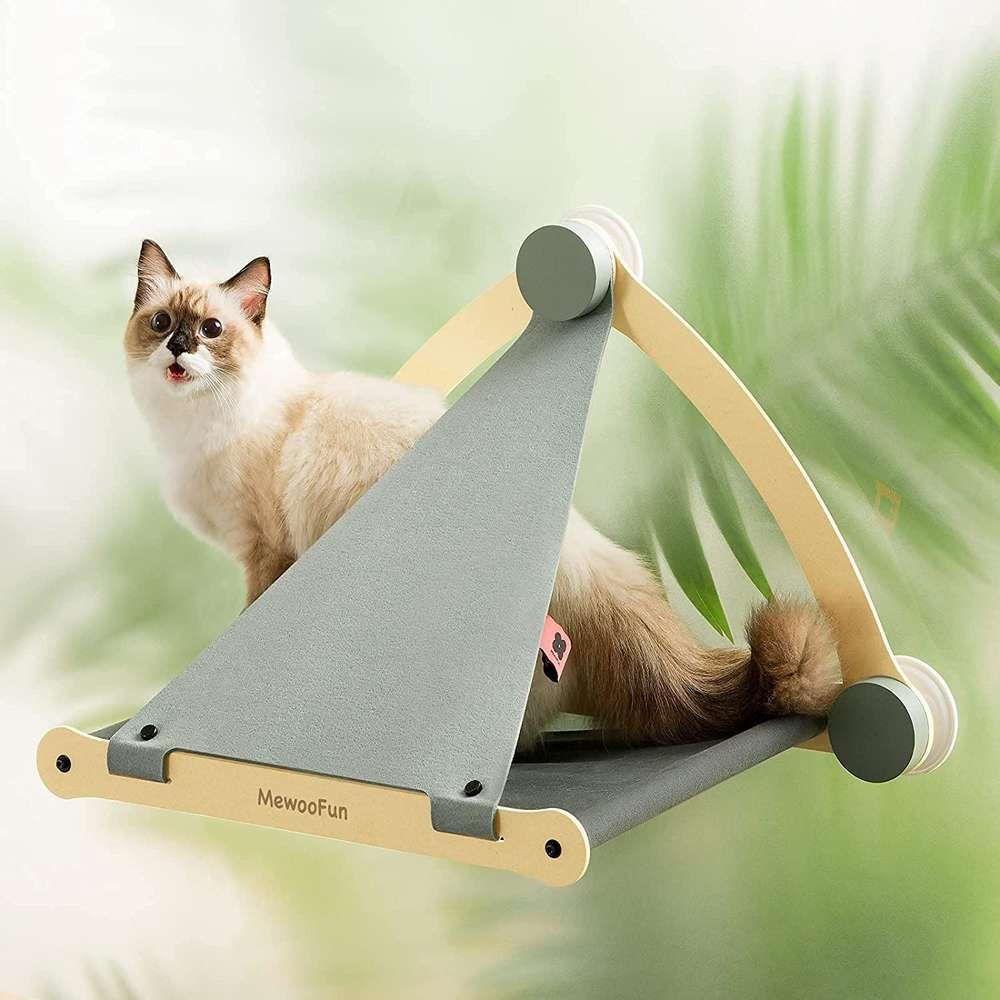 Cat Hammock Pet Hanging Beds Cat Sunny Window Seat Mount Soft Pet Shelf Seat Beds Holds Up to 30 lbs Detachable Cat Supplies - Minihomy