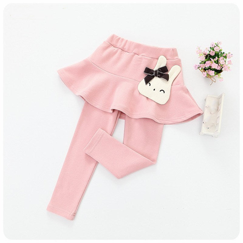 Children's Girls Leggings Cotton Lace Skirt Pants - Minihomy