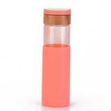 Handle Bamboo Cover Color Silicone Cover Outdoor Water Cup - Minihomy