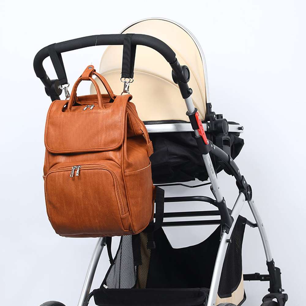 Leather Diaper Bag Baby Mummy Maternity Bag Backpack - Minihomy