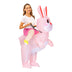 Easter Inflatable Riding Little White Rabbit - Minihomy