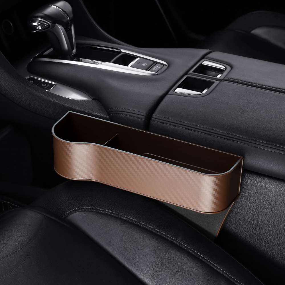 Car Organizer Seat Gap Storage Box PU Case Pocket Car Seat Side Slit For Wallet Phone Coins Cigarette Keys Cards Auto Universal - Minihomy