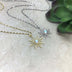 Boho Synthetic Opal Necklace Gold Sun God - Minihomy