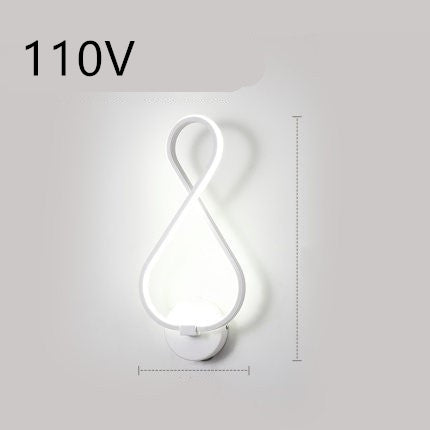 Led wall lamp nordic minimalist bedroom bedside lamp - Minihomy