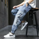 Stretch Jeans Men's Leggings Elastic Waist Harem Pants