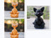 Whimsical Black Buddha Cat Figurine Meditation Yoga Collectible Happy Cat Decor Home Garden Decoration Garden Ornament