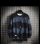 Two-tone Tie-dye Plus Size Loose Casual Men's Sweater