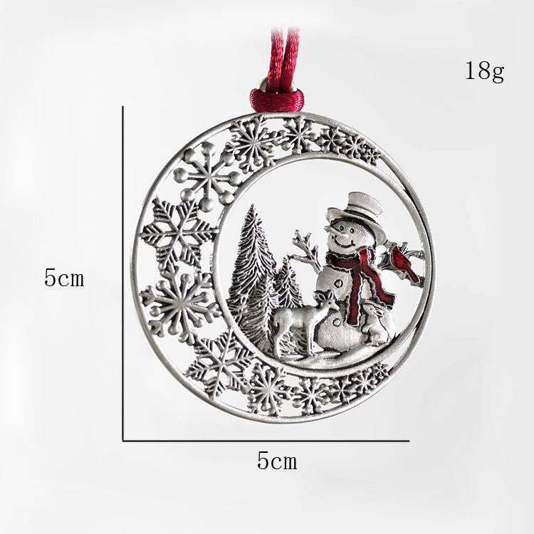 Metal Snowman Pendant Christmas Home Decoration - Minihomy