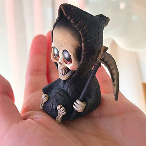 Baby Grim Reaper Ornament - Gothic Death Statues Resin Art Craft Decoration - Horror Halloween Desktop Statue Ornaments - Minihomy