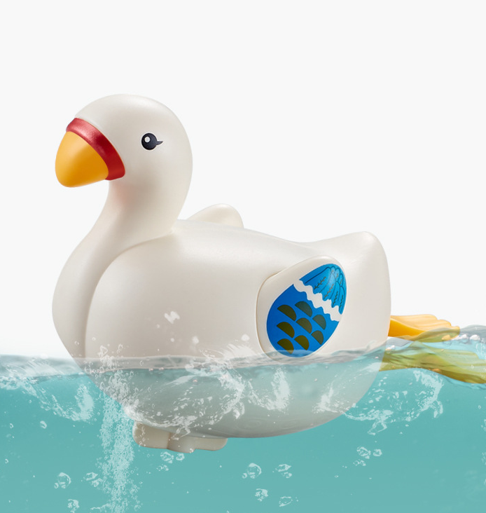 Baby Bath Toys Cute Cartoon Goose Dolphin Swimming Wind-up Clockwork Infant Children Water Toys Gifts Kids Showering Toys - Minihomy