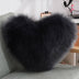 Pillows Heart Shape Long Plush Fluffy Shaggy Cushion Cover - Minihomy