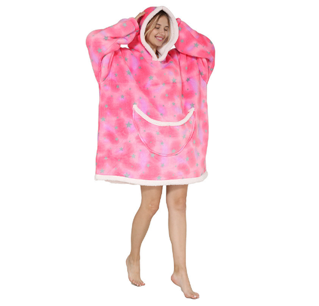 Lazy Sleeping Blanket Love Children's Cold-proof Warm Clothes Hooded - Minihomy