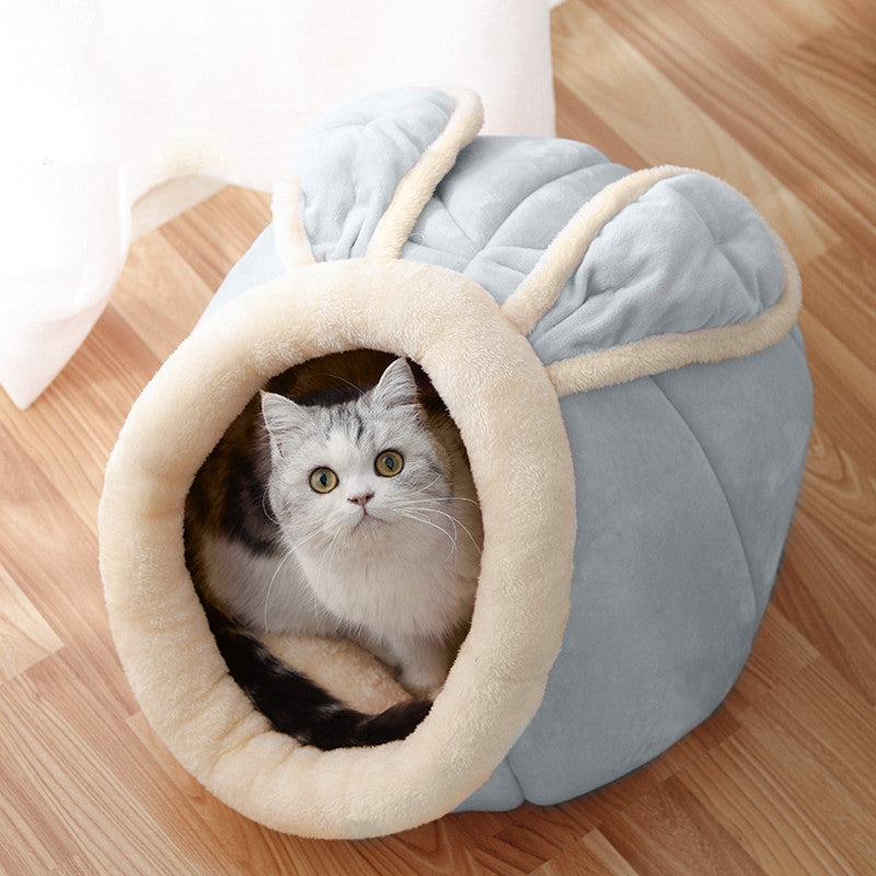 Cat House Villa Enclosed Cat Supplies Bed - Minihomy