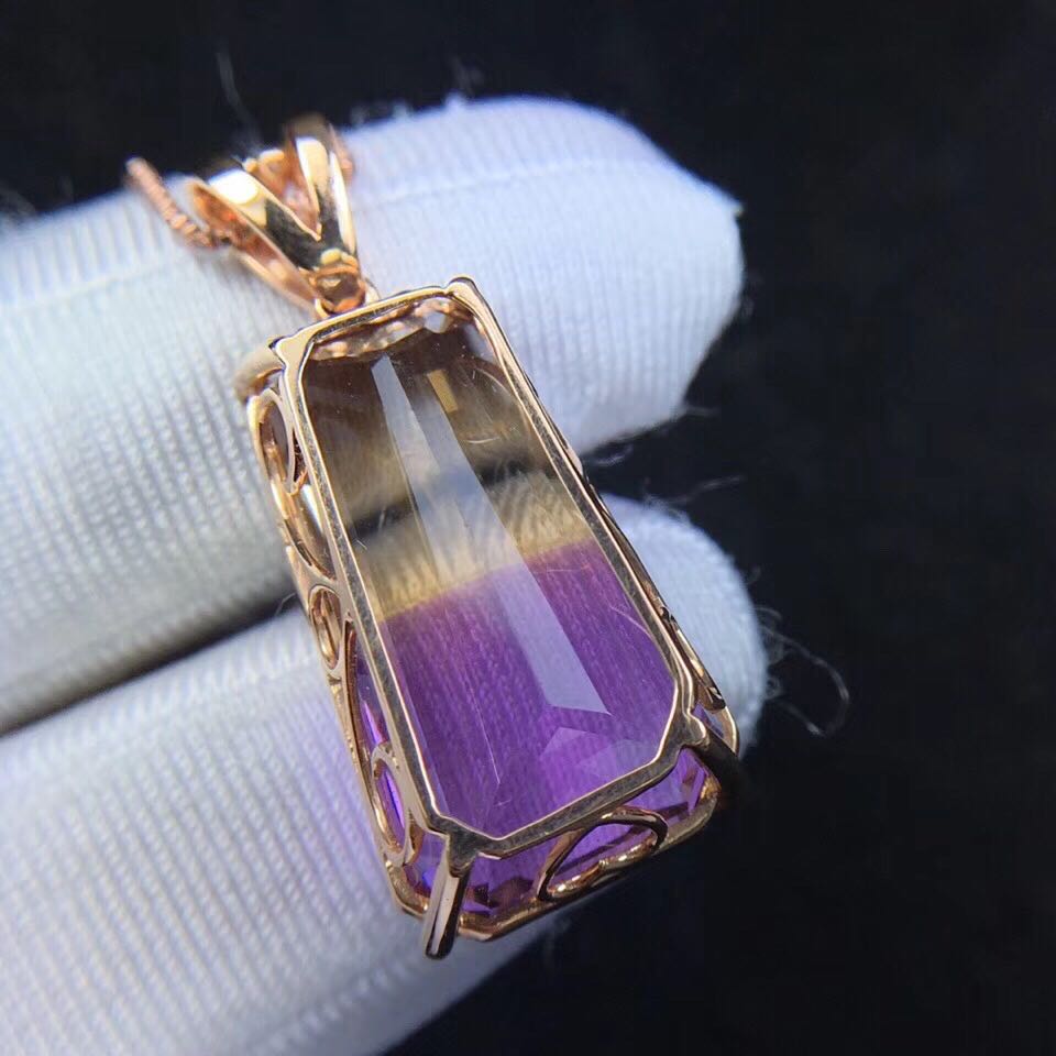 Oversized Ring Face Amethyst Pendant - Minihomy