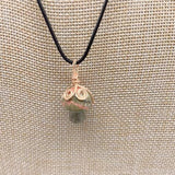 Winding Small Mushroom Natural Stone Necklace