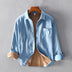 Plush Denim Long Sleeved Shirt Korean Loose Casual Cotton Shirt Jacket - Minihomy