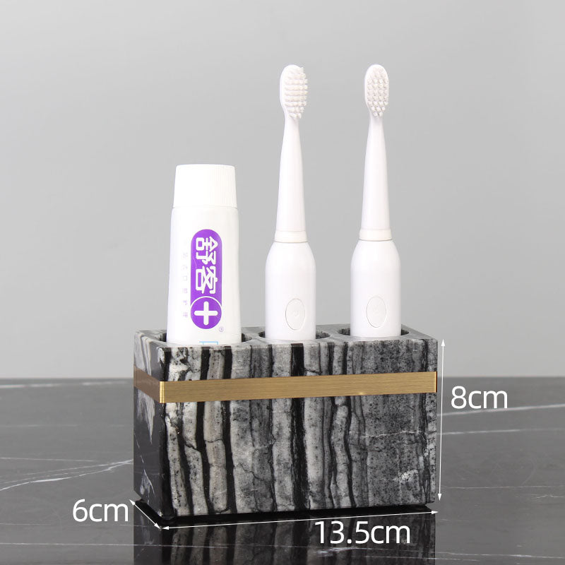 Marble Light Luxury Bathroom Wash Set Simple Five-piece Set - Minihomy