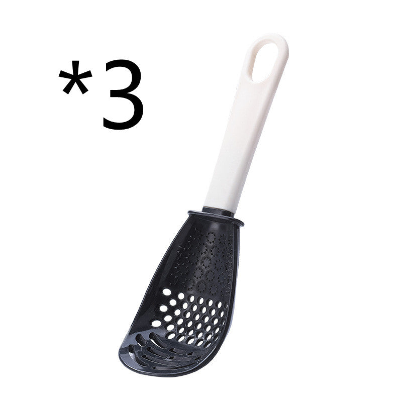 Multifunctional grinding crushing colander and draining spoon - Minihomy