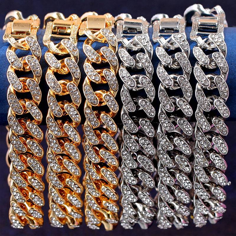 12mm Iced Out Cuban Link Chain Bracelet - Minihomy