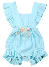 Lotus leaf lace sleeve bow baby dress - Minihomy