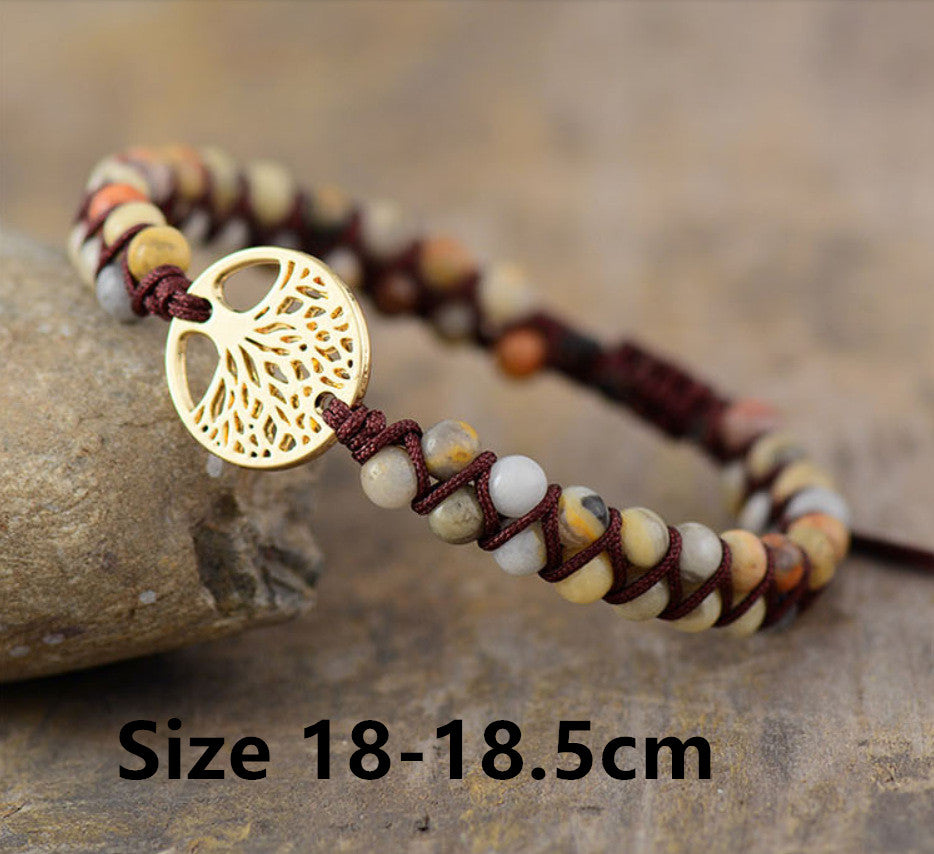 Natural Agate Beads Hand-woven Yoga Friendship Lover Bracelet - Minihomy