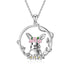 Sterling Silver Bunny Necklace Cute Rabbit Animal Necklace Birthday Gift for Women Lovely Rabbit