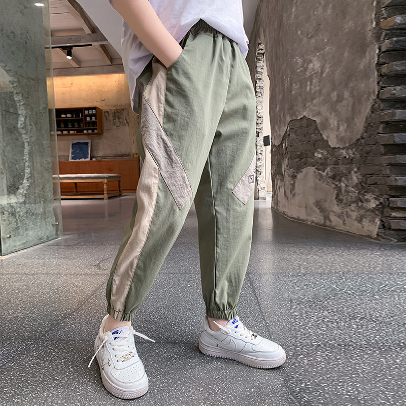 Lightweight Knitted Side Panel Casual Pants - Minihomy