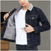 Denim Jacket Korean Style Student Handsome Slim Long-sleeved Gown - Minihomy