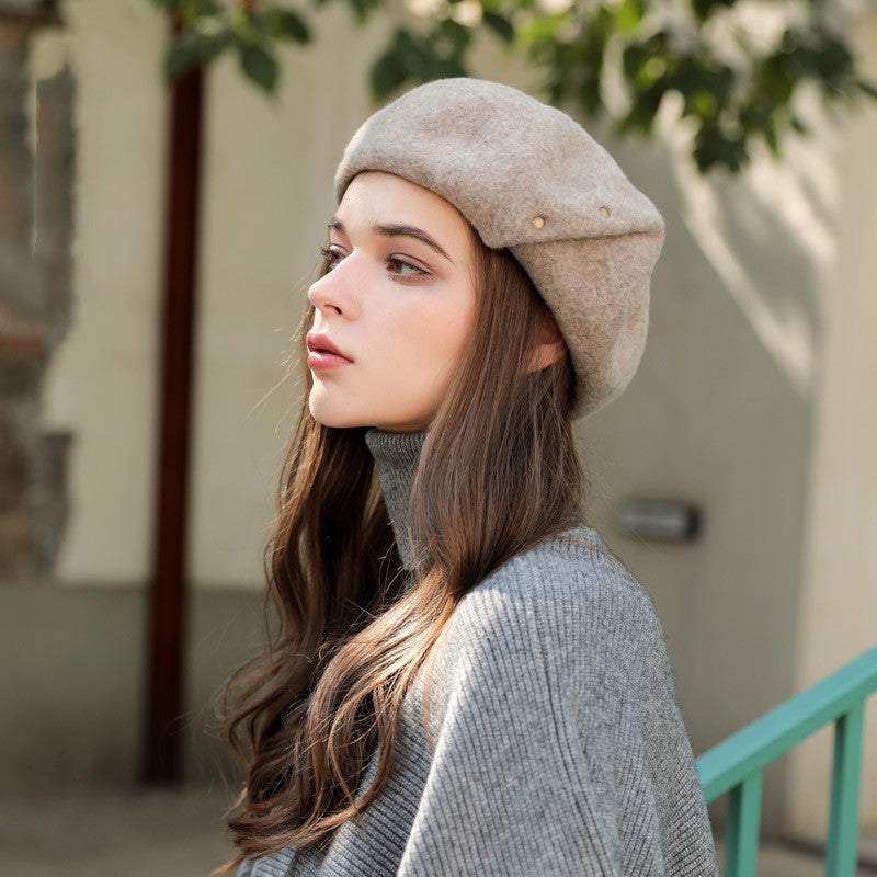 French Style Spring And Autumn Models Ladies Wool Beret - Minihomy