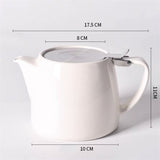 Large-capacity High-temperature-resistant Ceramic Teapot With Lid - Minihomy