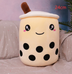 Cute Fruit Drink Plush Stuffed Soft Strawberry Milk Boba Tea Plush - Minihomy