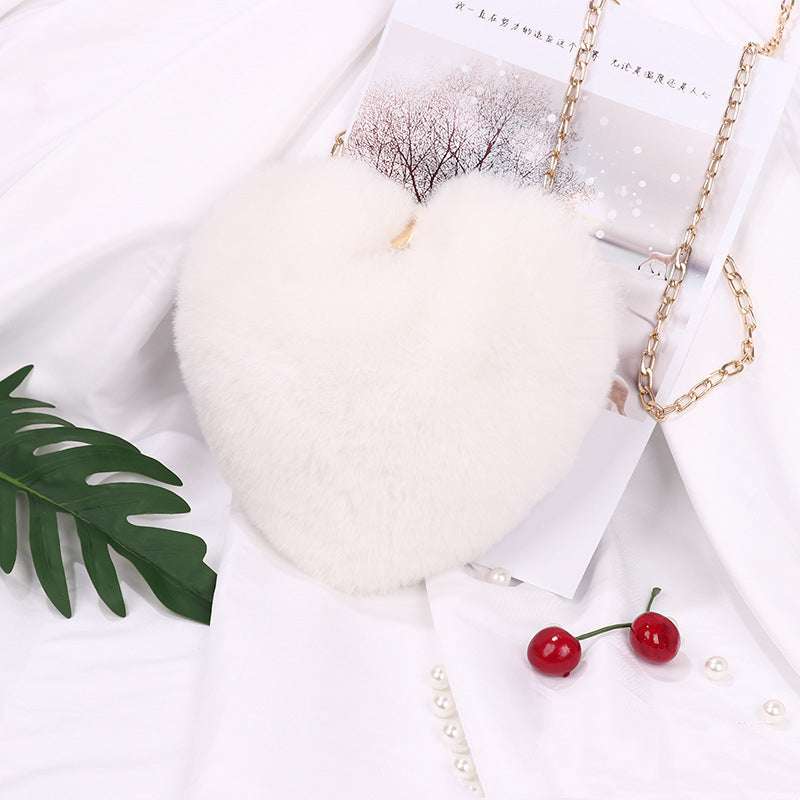 Love Bags For Women Plush Chain Shoulder Bags - Minihomy