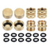 MATCC Garden Hose Adapter Hose End Caps 3/4 Inch GHT Brass Hose Connector Male to Male Female to Female Fittings 2 Kits 4 Pack Garden Hose Caps - Minihomy