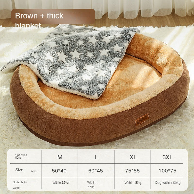 Removable And Washable Dog Bed Warm Cat Bed For Sleeping