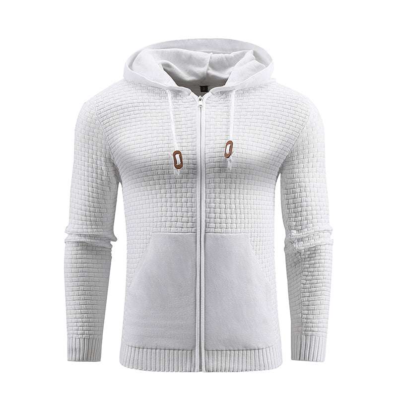 Four Seasons Knitting Zipper sports Hoodies with Pockets - Minihomy