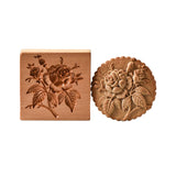 Wooden Gingerbread Cookie Mold Pine Nuts Rose Flower Cookie Mold Wooden Rose Flower Christmas Kitchen Tools