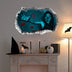 Halloween Horror Woman Bloody Handprint Decorative Wall Sticker - Minihomy