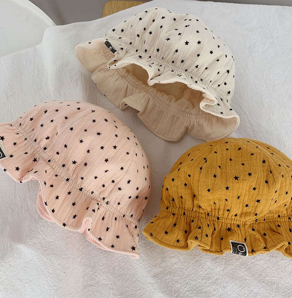 Baby Fisherman Double Polka Dot Baby Sun Hat - Minihomy