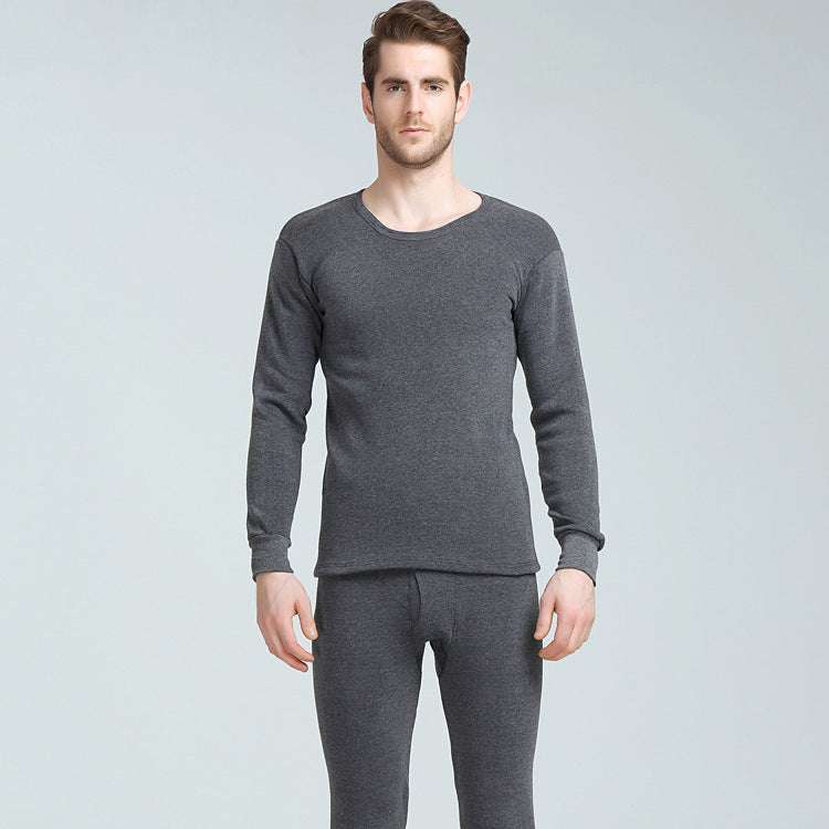 Men Round Neck Warm Pajamas Suit - Minihomy