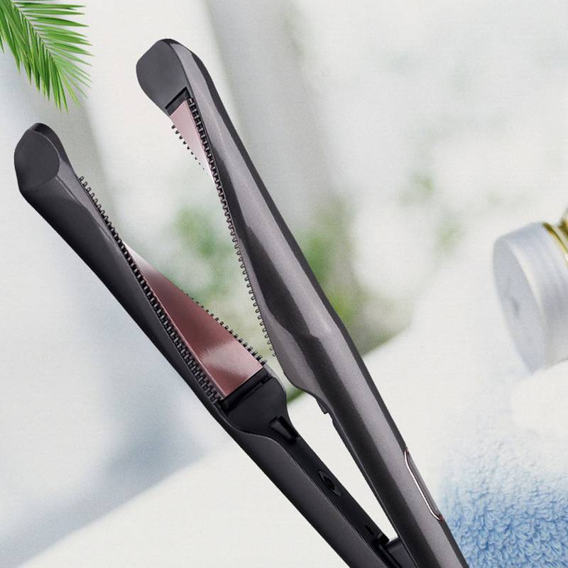 2 In1 Professional Hair Straightener Hair Crimper Dry or Wet Hair Straightening Curling Comb - Minihomy