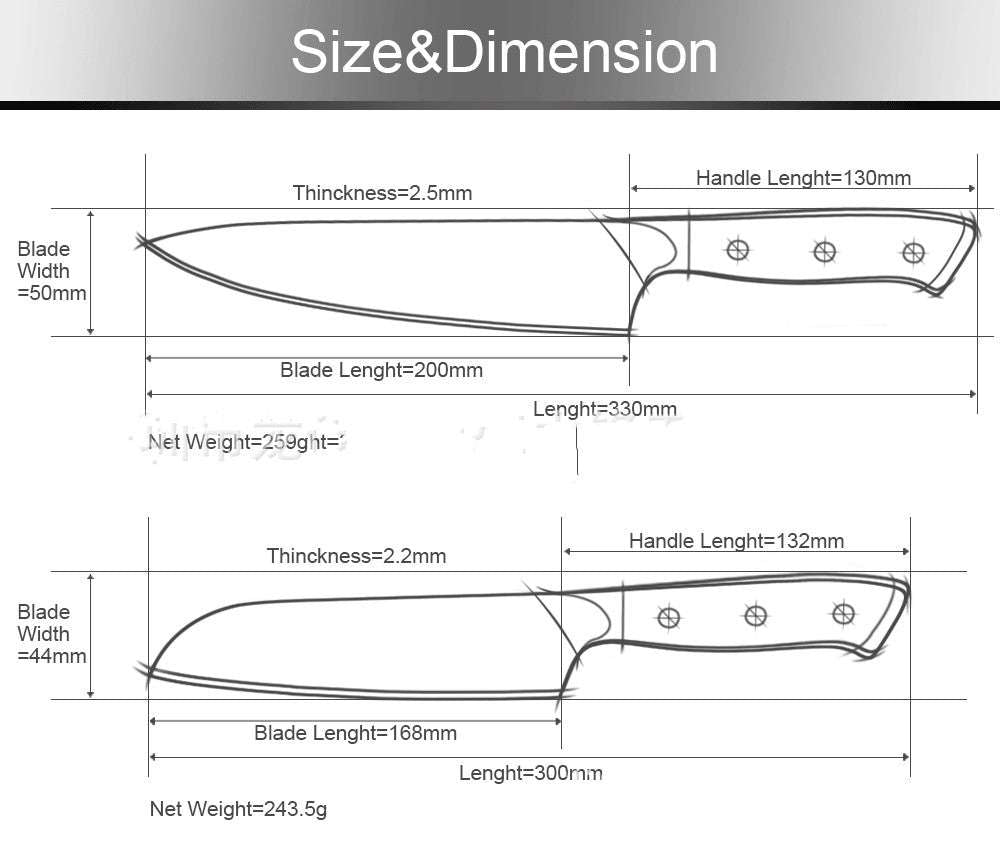 Fishbone Damascus Chef's Knife for Deboning - Minihomy